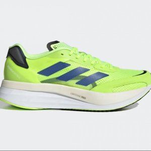 Adidas Adizero Boston 10 Signal Green and Blue 2021 running shoes H67514 size 13